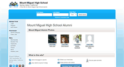 Desktop Screenshot of mountmiguelhighschool.net